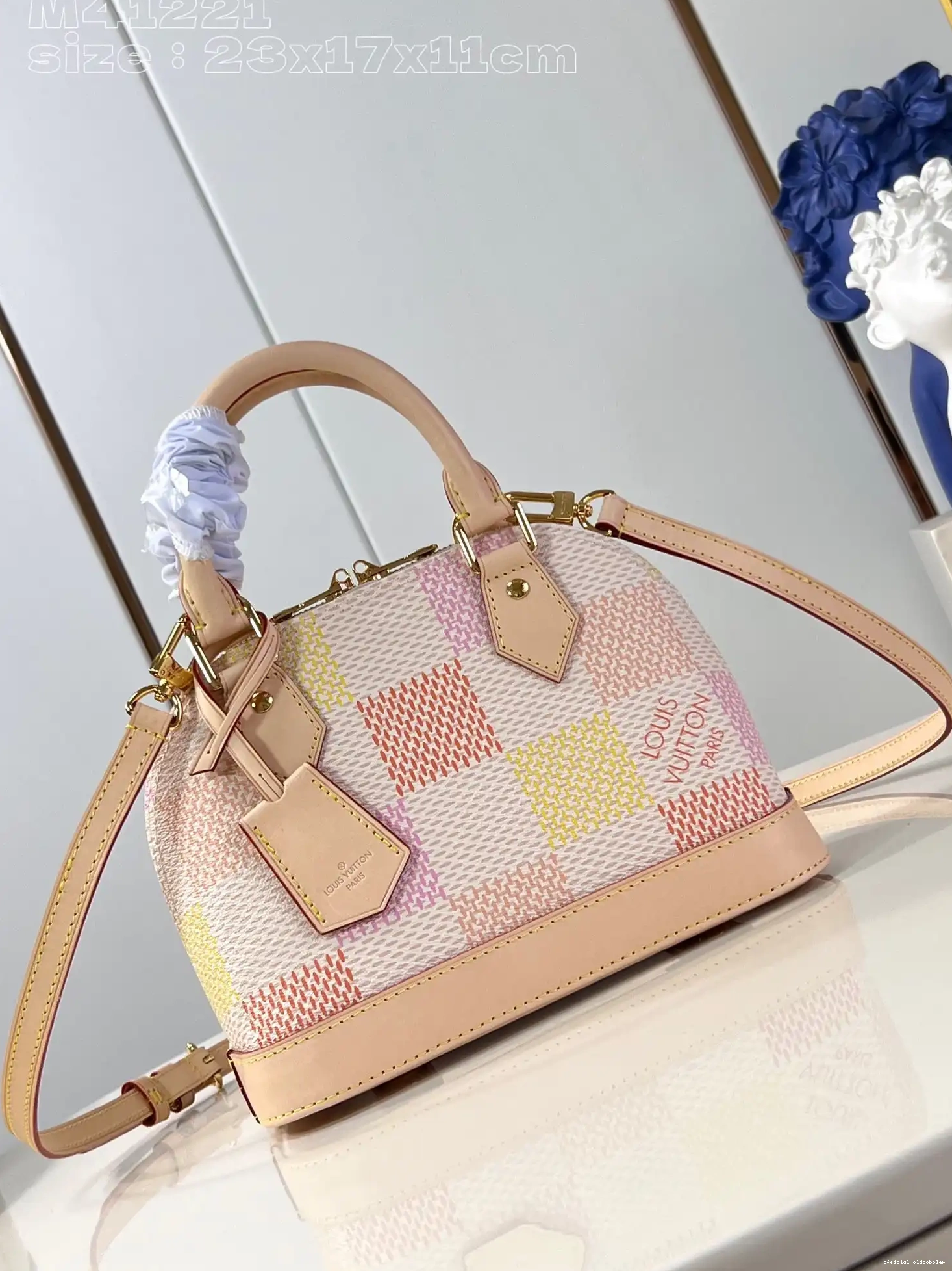 Official oldcobbler ALMA VUITTON LOUIS BB-23.5*17.5*11.5cm 0614
